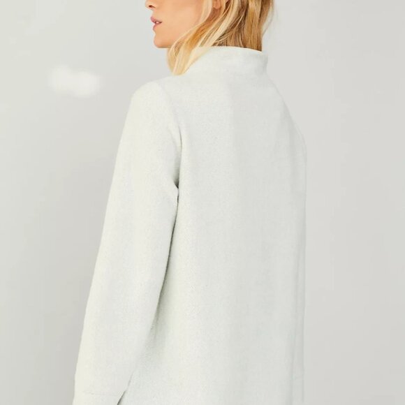 Anthropologie Saturday Sunday Ellie Mock Neck Sweater Dusty Blue/Green - Picture 7 of 7